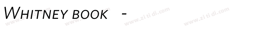 Whitney book 中字体转换